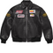 BLACK WEB HEAD LEATHER JACKET